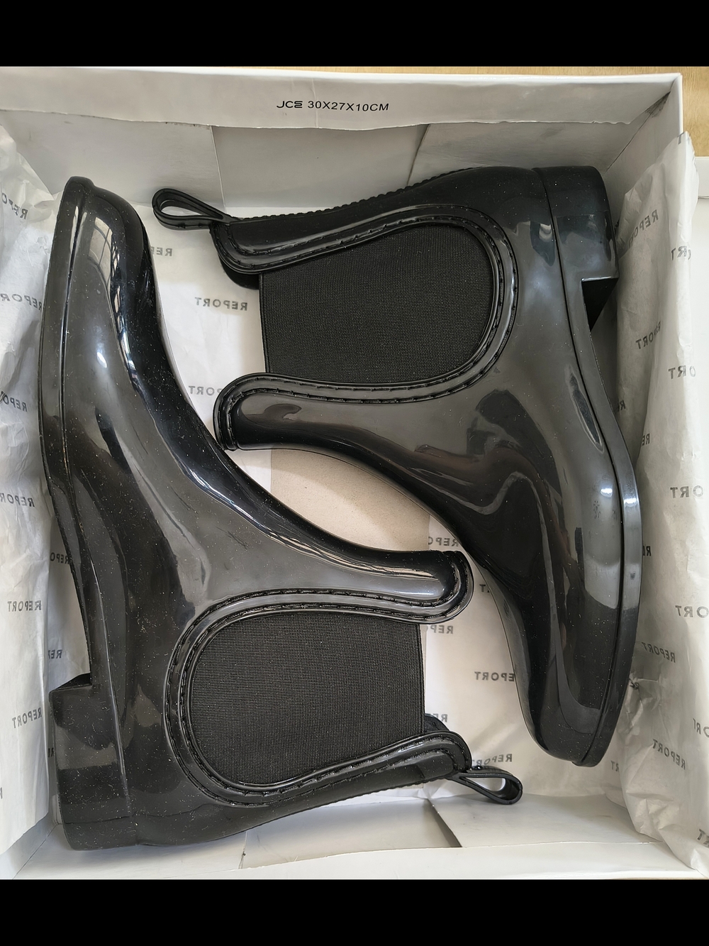 Report Shoes Black Ankle Boots, Size 10, New